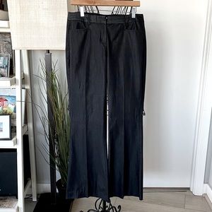 Express Black Suit Pants with White Pinstripes